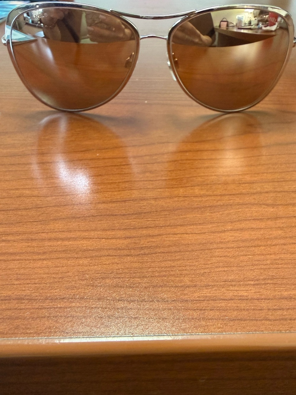 CHANEL 4223 rose gold mirror pilot aviator sunglasses - Picture 11 of 12